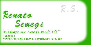 renato semegi business card